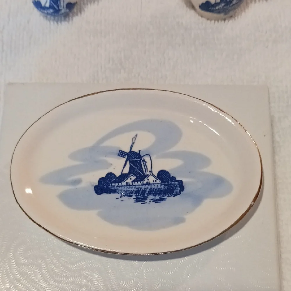 Porcelain Childs Miniature Blue and White Tea Set - Picture 2 of 16